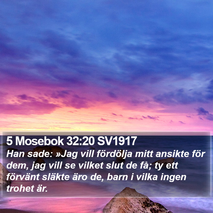 5 Mosebok 32:20 SV1917 Bible Study