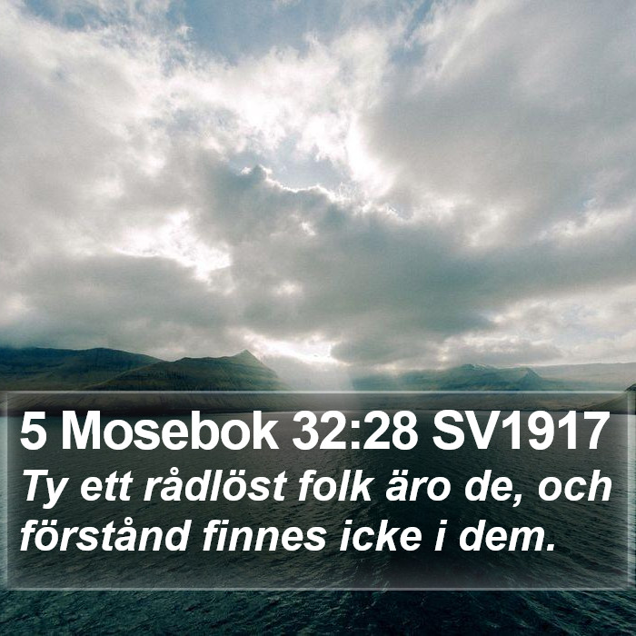 5 Mosebok 32:28 SV1917 Bible Study