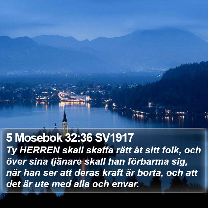 5 Mosebok 32:36 SV1917 Bible Study