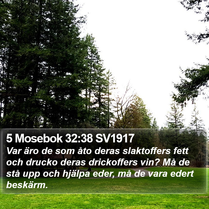 5 Mosebok 32:38 SV1917 Bible Study