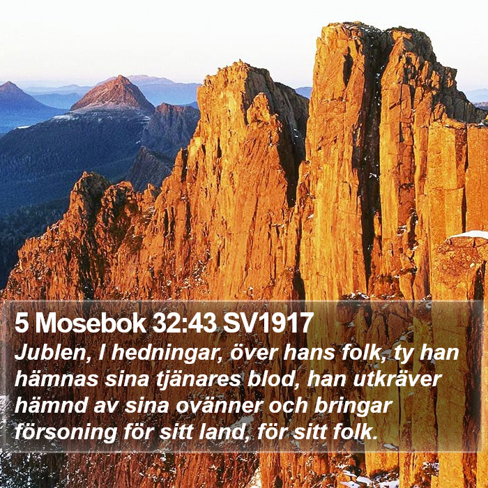 5 Mosebok 32:43 SV1917 Bible Study