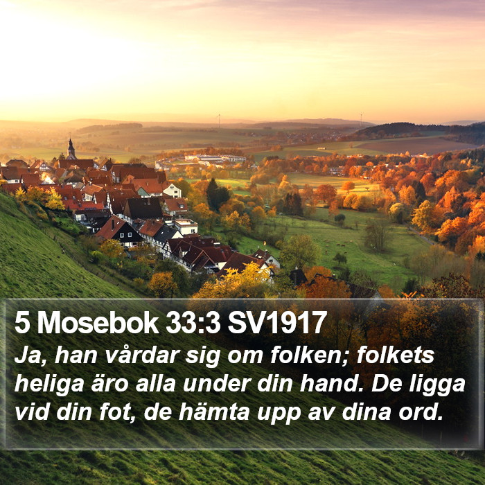 5 Mosebok 33:3 SV1917 Bible Study