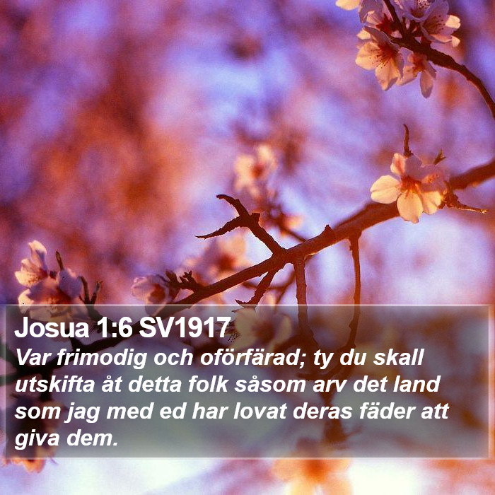 Josua 1:6 SV1917 Bible Study