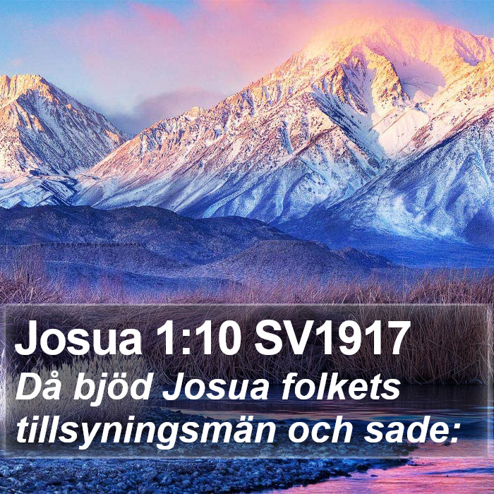 Josua 1:10 SV1917 Bible Study