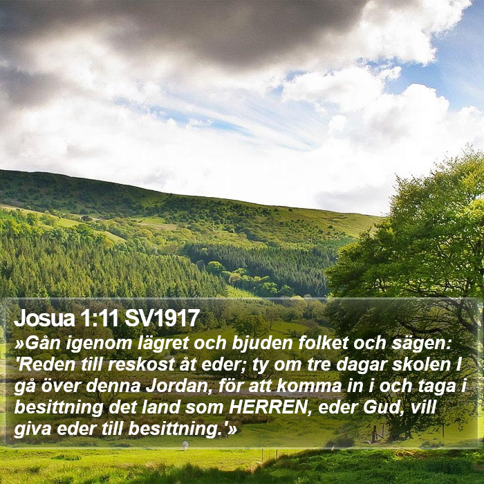 Josua 1:11 SV1917 Bible Study