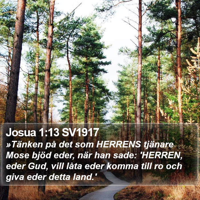 Josua 1:13 SV1917 Bible Study