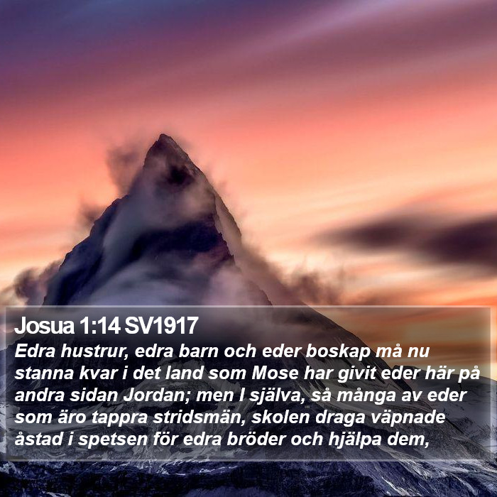 Josua 1:14 SV1917 Bible Study