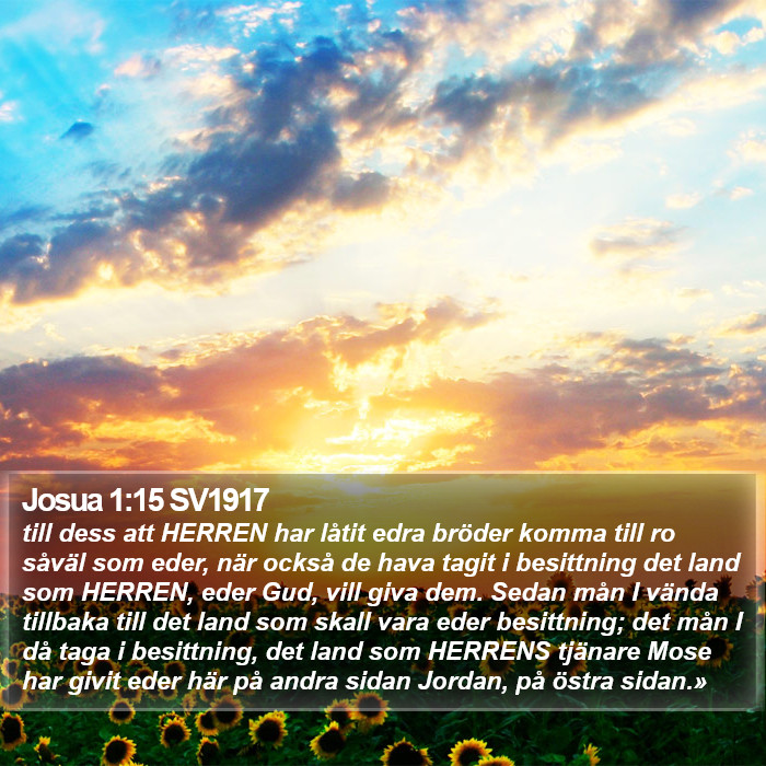 Josua 1:15 SV1917 Bible Study