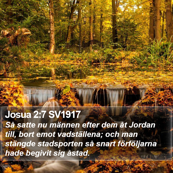 Josua 2:7 SV1917 Bible Study