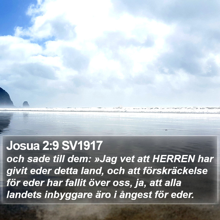 Josua 2:9 SV1917 Bible Study