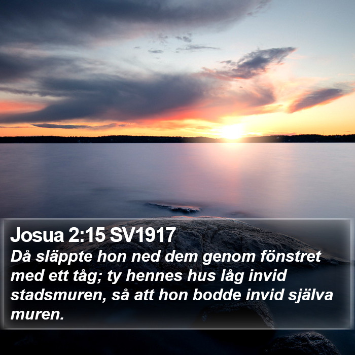 Josua 2:15 SV1917 Bible Study