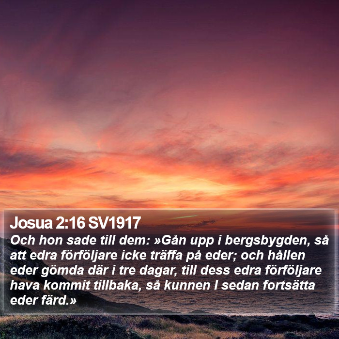 Josua 2:16 SV1917 Bible Study
