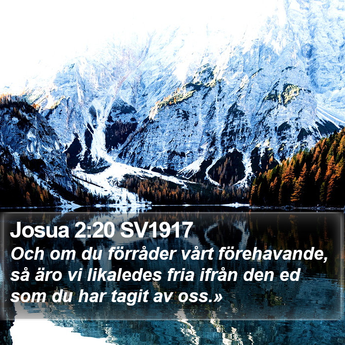 Josua 2:20 SV1917 Bible Study
