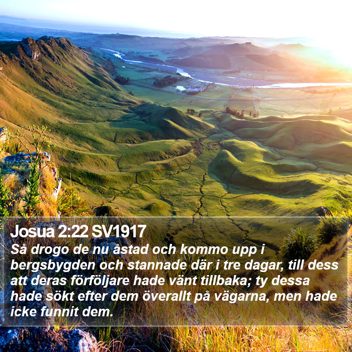 Josua 2:22 SV1917 Bible Study