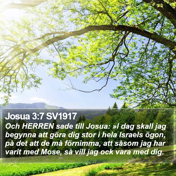 Josua 3:7 SV1917 Bible Study