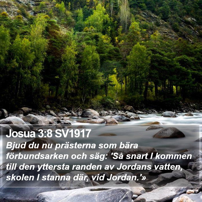 Josua 3:8 SV1917 Bible Study