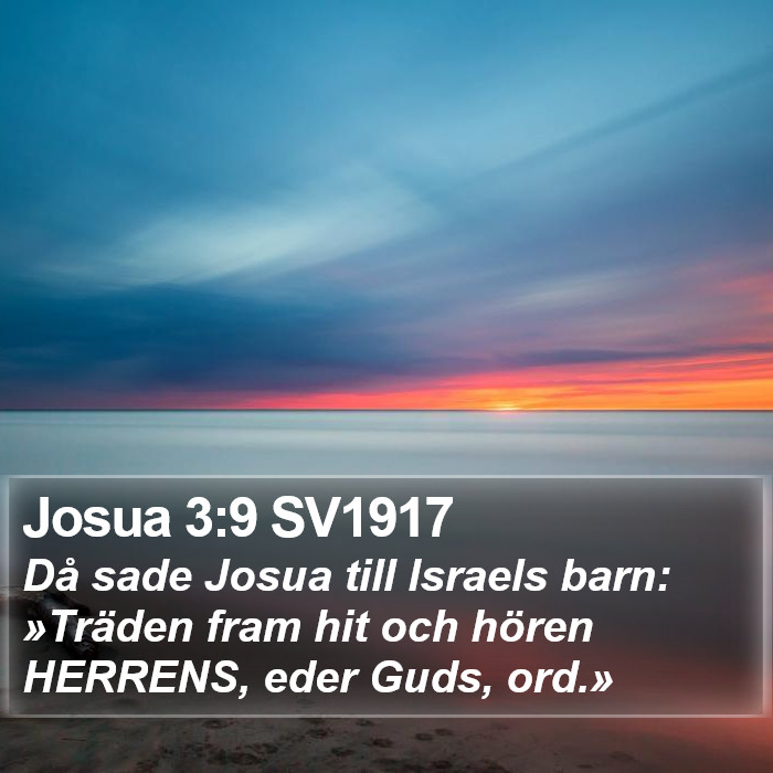 Josua 3:9 SV1917 Bible Study
