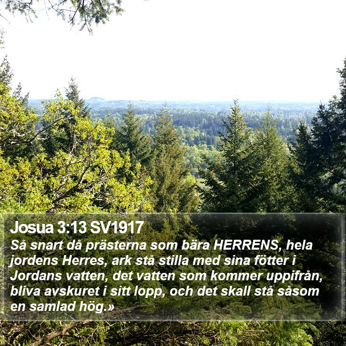 Josua 3:13 SV1917 Bible Study