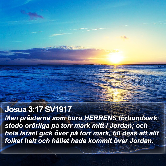 Josua 3:17 SV1917 Bible Study