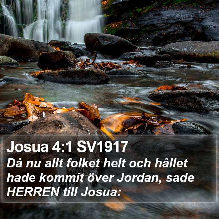 Josua 4:1 SV1917 Bible Study