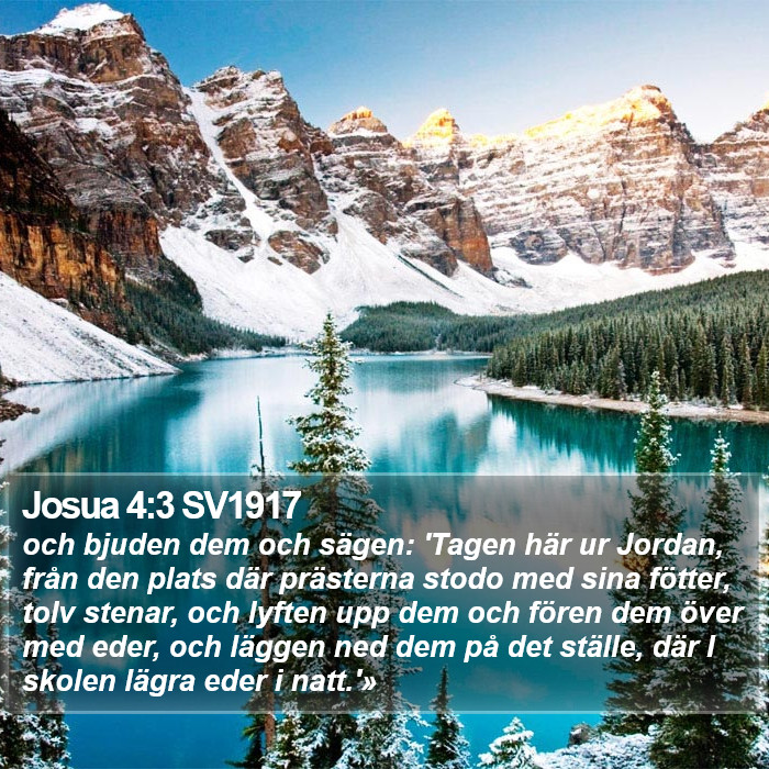 Josua 4:3 SV1917 Bible Study