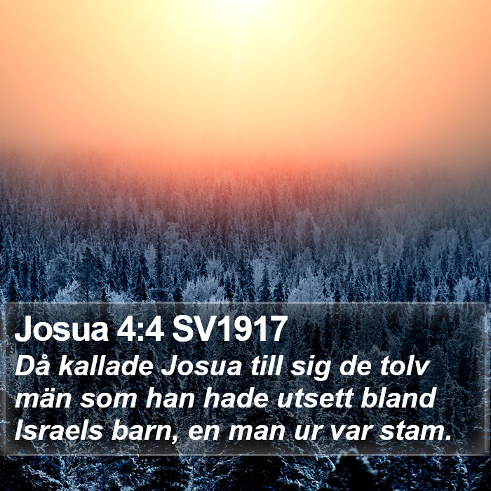 Josua 4:4 SV1917 Bible Study