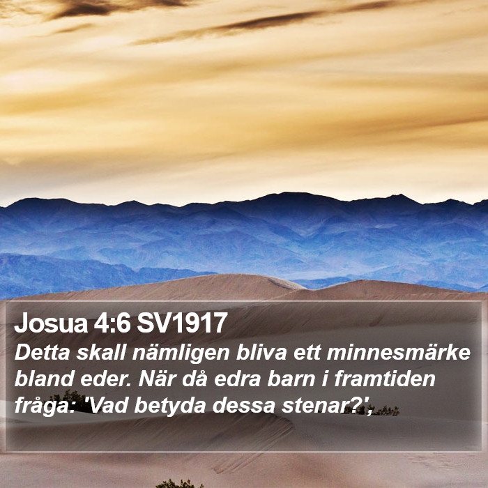 Josua 4:6 SV1917 Bible Study