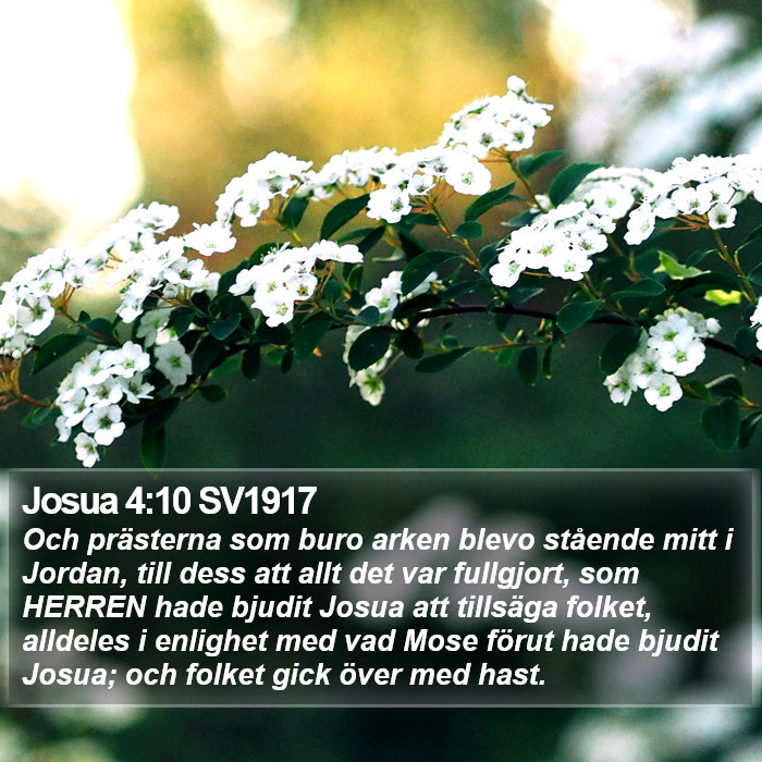 Josua 4:10 SV1917 Bible Study
