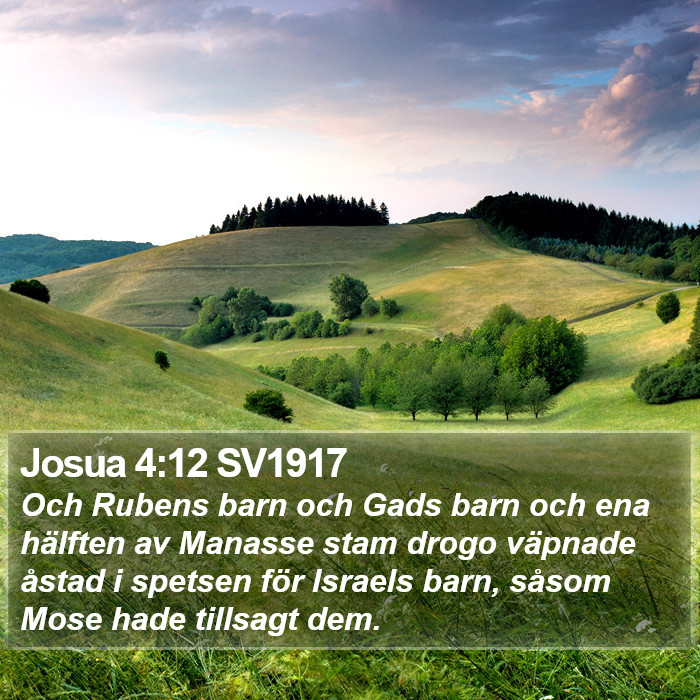 Josua 4:12 SV1917 Bible Study