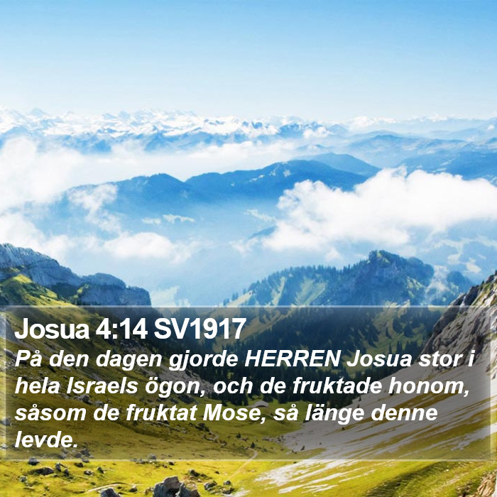 Josua 4:14 SV1917 Bible Study