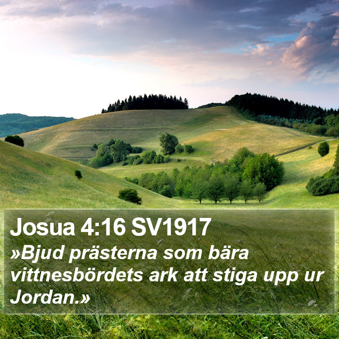 Josua 4:16 SV1917 Bible Study