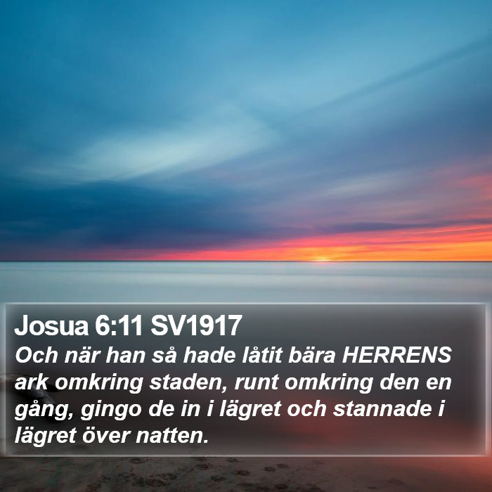 Josua 6:11 SV1917 Bible Study