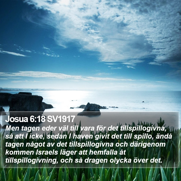 Josua 6:18 SV1917 Bible Study