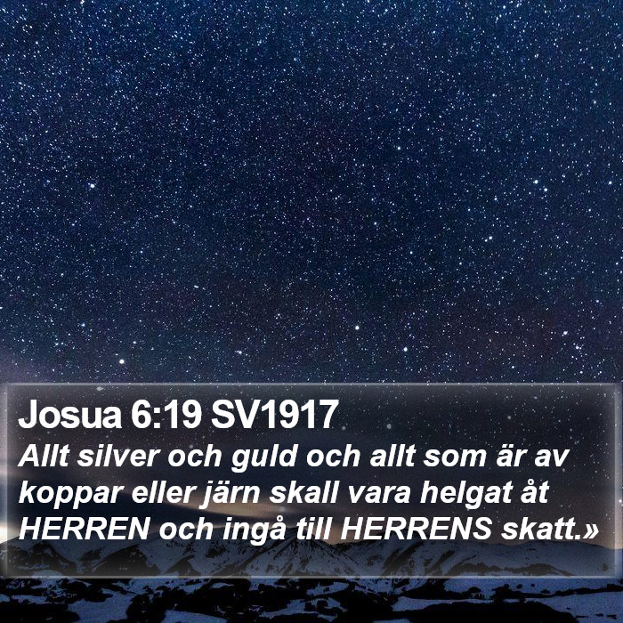 Josua 6:19 SV1917 Bible Study