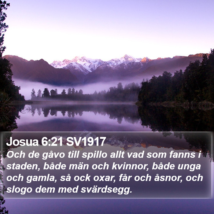 Josua 6:21 SV1917 Bible Study