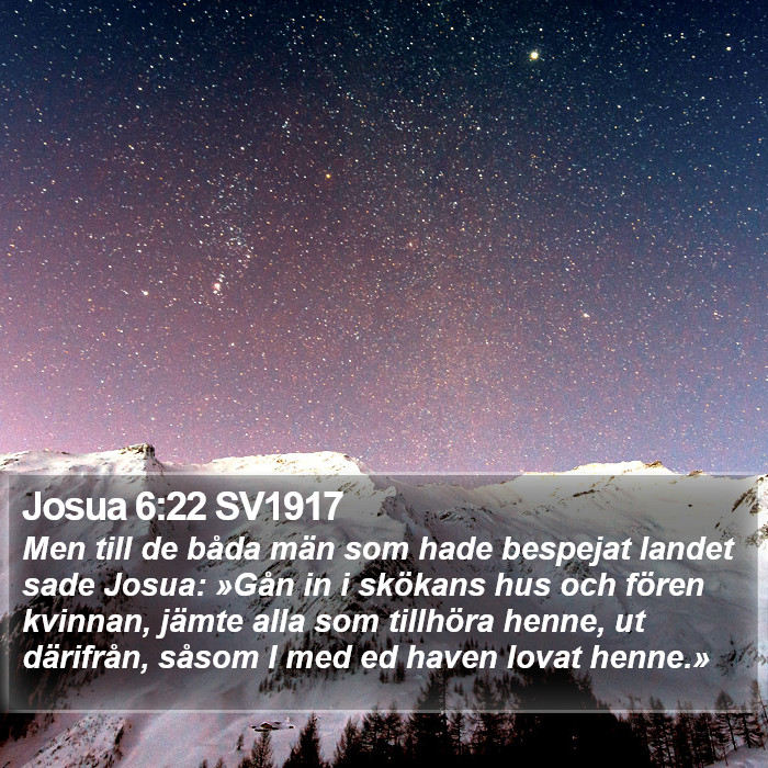 Josua 6:22 SV1917 Bible Study