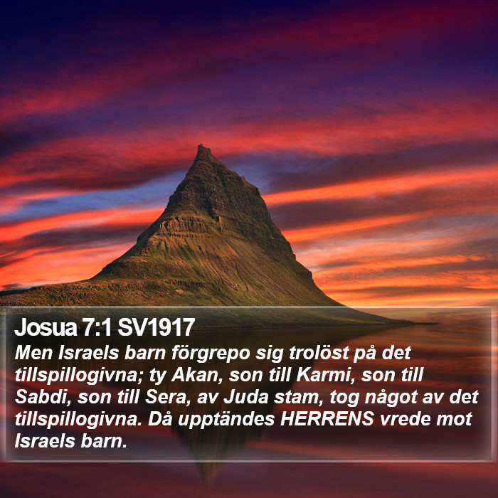 Josua 7:1 SV1917 Bible Study