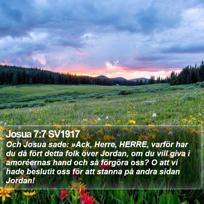 Josua 7:7 SV1917 Bible Study