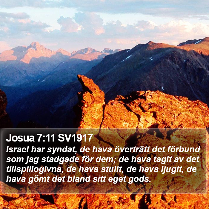 Josua 7:11 SV1917 Bible Study