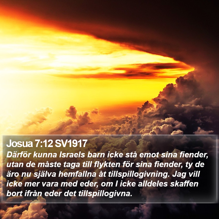 Josua 7:12 SV1917 Bible Study