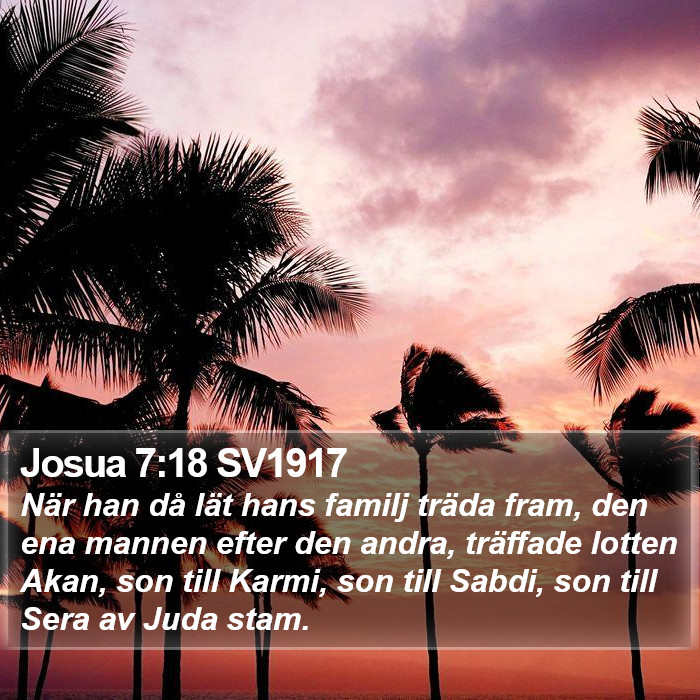 Josua 7:18 SV1917 Bible Study