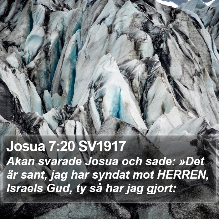 Josua 7:20 SV1917 Bible Study