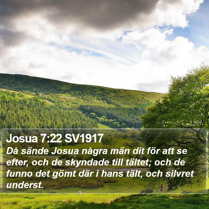 Josua 7:22 SV1917 Bible Study