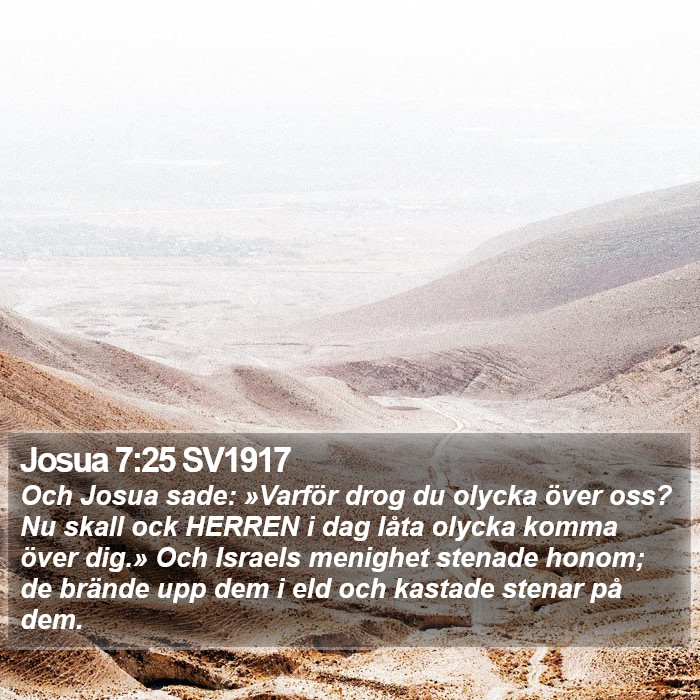 Josua 7:25 SV1917 Bible Study