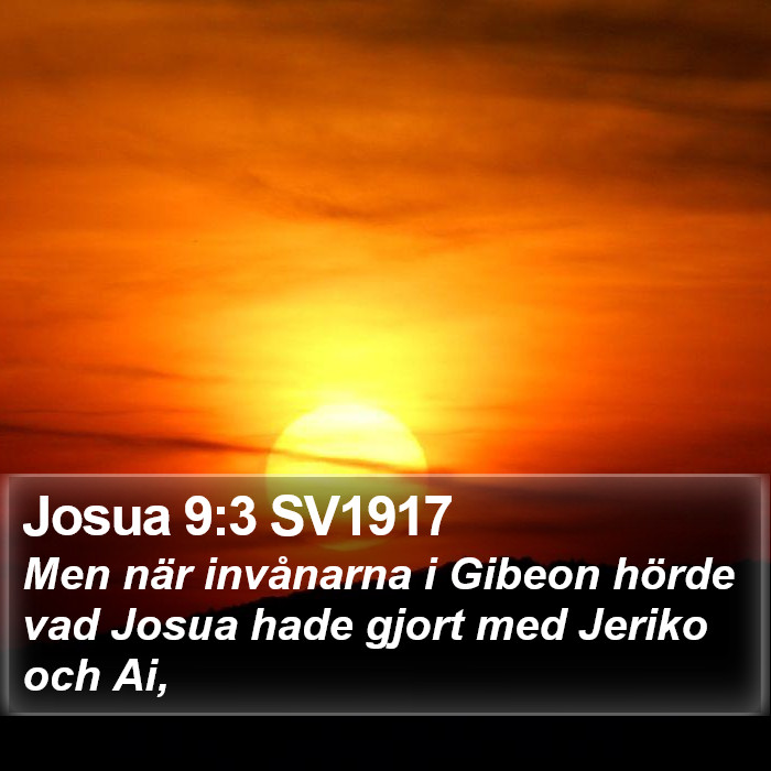 Josua 9:3 SV1917 Bible Study