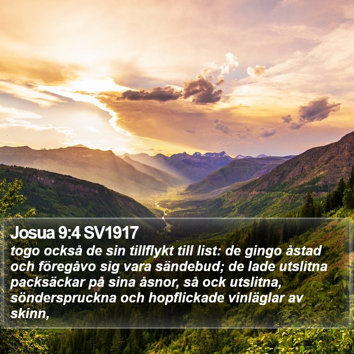 Josua 9:4 SV1917 Bible Study