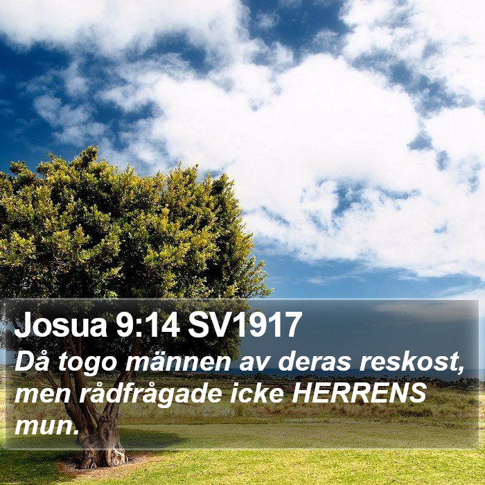 Josua 9:14 SV1917 Bible Study