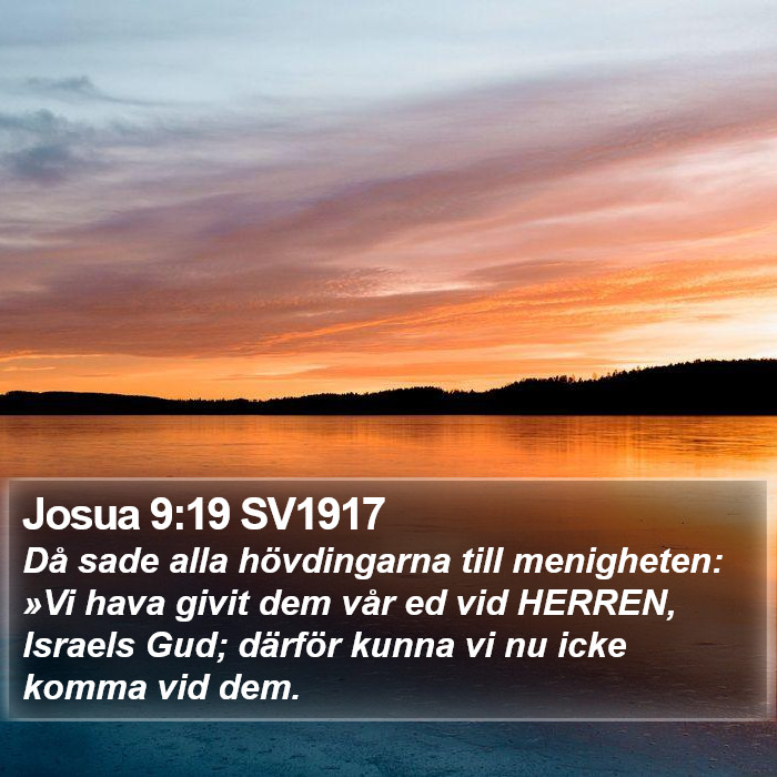 Josua 9:19 SV1917 Bible Study