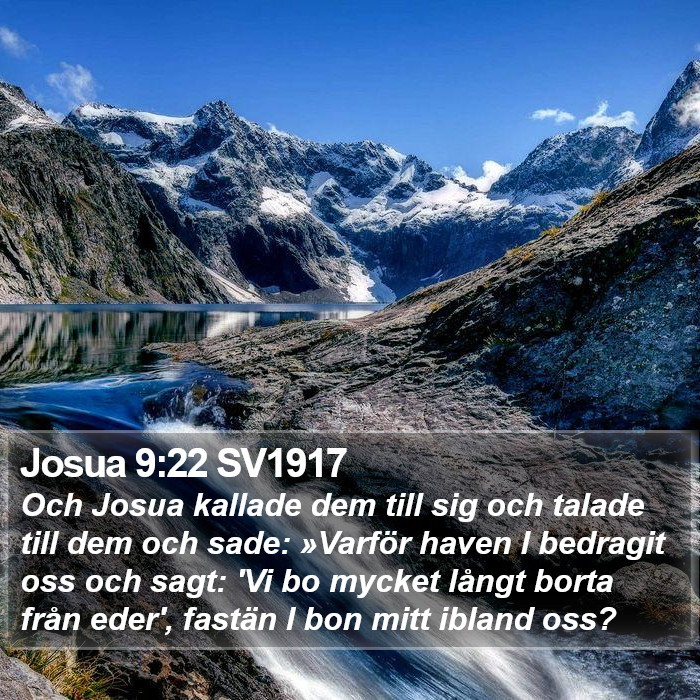 Josua 9:22 SV1917 Bible Study