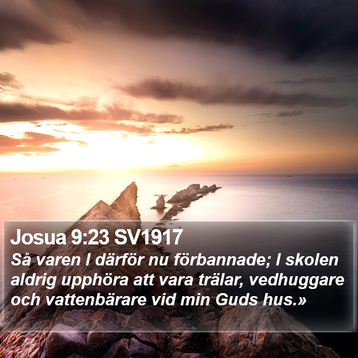 Josua 9:23 SV1917 Bible Study